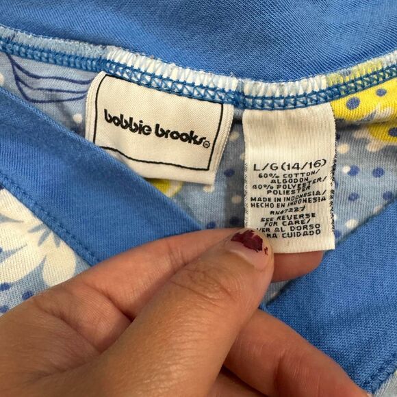 y2k floral sleeveless baby tee blue yellow daisy print tank top - Picture 7 of 7